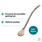 Bombilla de alpaca recta