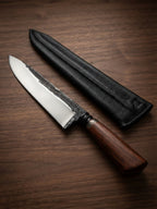 Cuchillo Gaucho Torneado 20cm, acero al carbono, mango de madera