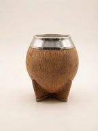 Mate de Calabaza Forrado en Cuero Crudo
