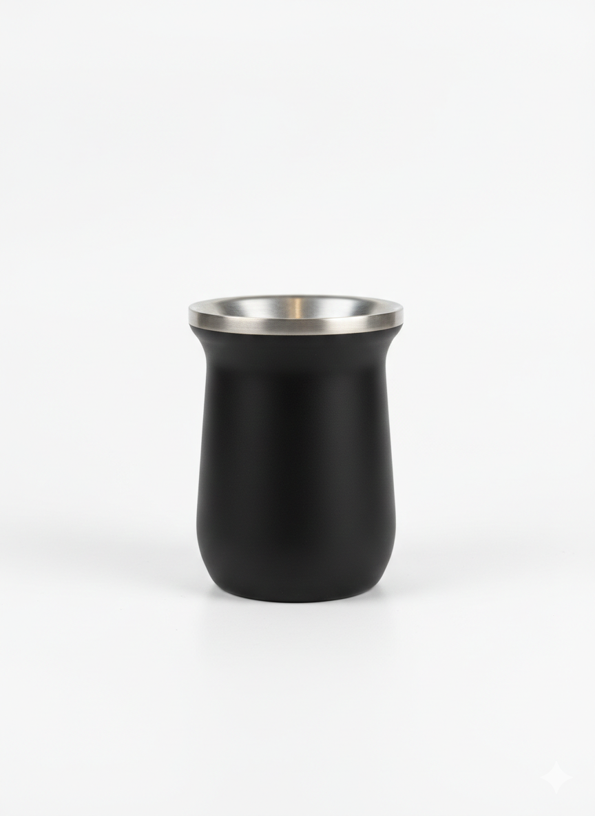 Mate de acero inoxidable Negro