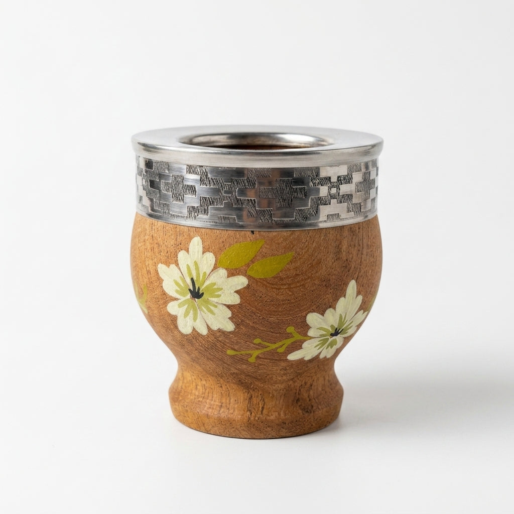 Mate Imperial de Algarrobo Pintado a Mano – Edición Artesanal