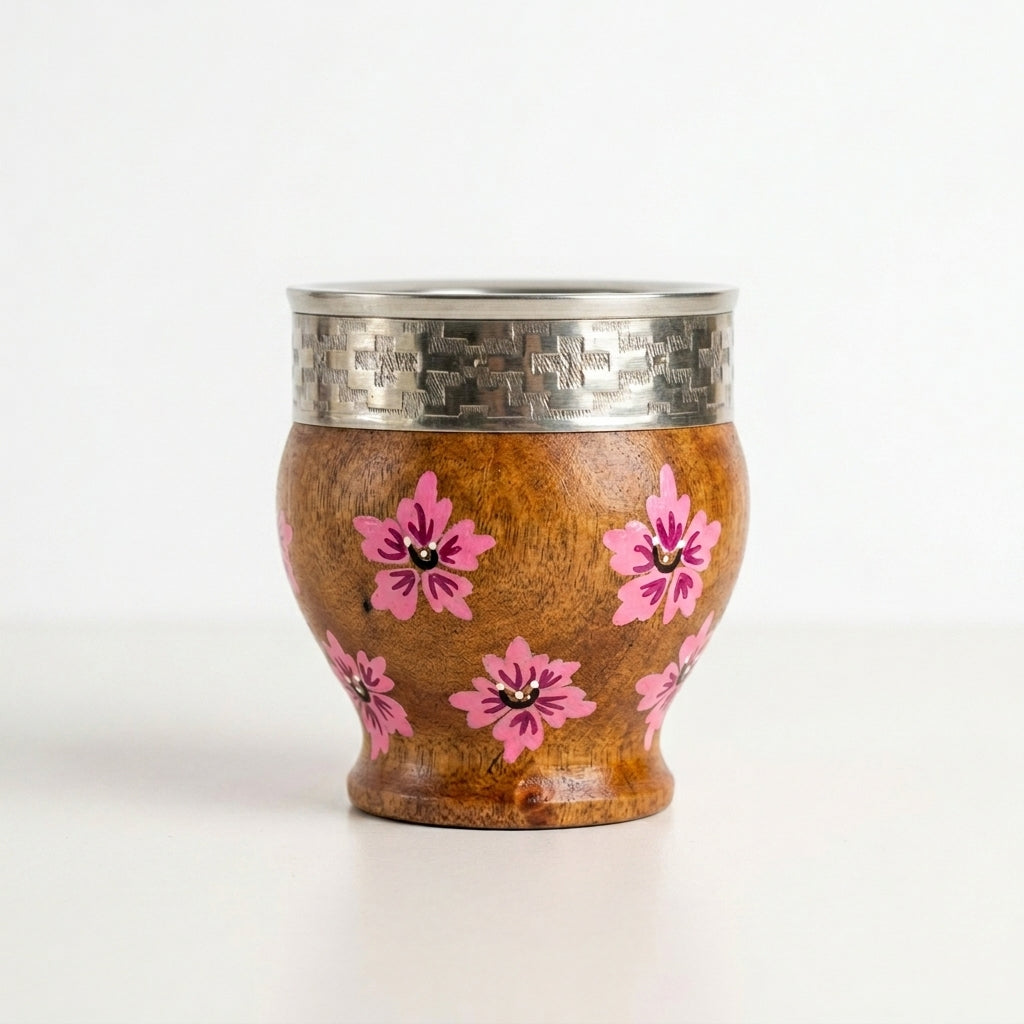 Mate Imperial de Algarrobo Pintado a Mano – Edición Artesanal
