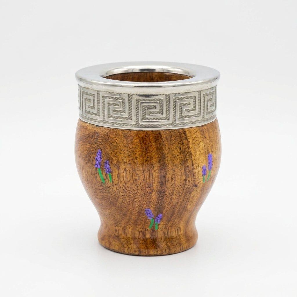 Mate Imperial de Algarrobo Pintado a Mano – Edición Artesanal