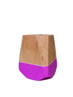 Mate De Algarrobo Hexagonal Rosado