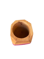Mate De Algarrobo Hexagonal Rosado