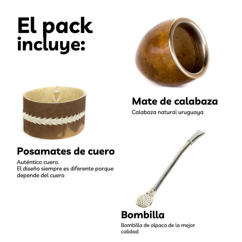 Combo 5 -Mate Chato Alpaca, Bombilla Alpaca