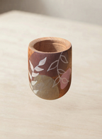 Mate de algarrobo huevito pintado a mano