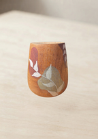 Mate de algarrobo huevito pintado a mano