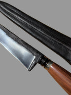 Cuchillo Gaucho Torneado 20cm, acero al carbono, mango de madera