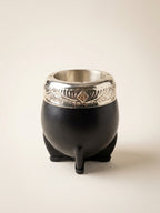Mate de plata y oro forrado en cuero